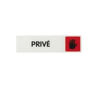 THIRARD - Plaque de signalisation Privé, plexiglass adhésif, 170x45mm