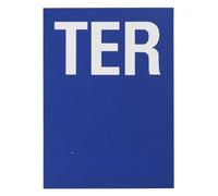 THIRARD - Plaque de signalisation TER, marquage blanc sur fond bleu, panneau PVC adhésif, 65x90mm