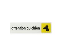 THIRARD - Plaque de signalisation Attention au chien, plexiglass adhésif, 170x45mm