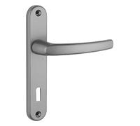 FERCO by THIRARD - Ensemble de poignées pour porte de chambre Sultane trou de clé, carré 7mm, entr'axes 165mm, argent