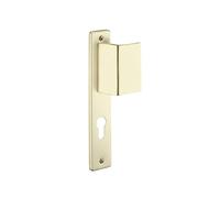 THIRARD - Poignée d'Entrée Palière Renforcée - Aluminium Anodisé - Usage Pratique - Aileron Réversible - Carré 7 mm - Entr'Axes 195 mm - Finition Champagne - Jaune/Doré