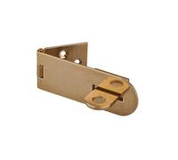 THIRARD - Porte-Cadenas à Recouvrement - Laiton - Idéal pour Coffres, Portes Intérieures et Extérieures - Système de Sécurisation - Protection Contre Démontage - Fixation Solide - Jaune/Doré