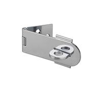 THIRARD - Porte-Cadenas à Recouvrement - Laiton - Idéal pour Coffres, Portes Intérieures et Extérieures - Système de Sécurisation - Protection Contre Démontage - Fixation Solide - Argenté