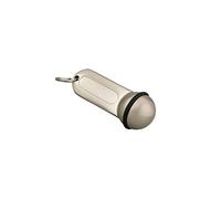 THIRARD Porte-Clé Hôtel, Ø 30 mm, Gris | Chromé Satiné, Alliage Moulé, Repérage Clés, Bague Caoutchouc, Écriture Noms, Porte-Étiquette PVC Coloré.