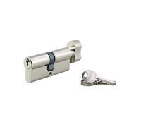 THIRARD, SA, Cylindre de serrure à bouton, 40B x 40 mm, Nickel, 3 clés | Protection anti-arrachement, finition nickelée, mécanisme à goupilles, compatible portes intérieures et extérieures