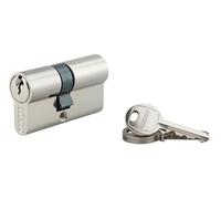 THIRARD, SA, Cylindre de serrure double entrée, 27 x 32 mm, Nickel, 3 clés | Protection anti-arrachement, finition nickelée, mécanisme à goupilles, compatible portes intérieures et extérieures