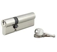 THIRARD, SA, Cylindre de serrure double entrée, 30 x 65 mm, Nickel, 3 clés | Protection anti-arrachement, finition nickelée, mécanisme à goupilles, compatible portes intérieures et extérieures