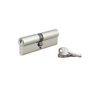 THIRARD, SA, Cylindre de serrure double entrée, 40 x 50 mm, Argent, 3 clés | Protection anti-arrachement, finition nickelée, mécanisme à goupilles, compatible portes intérieures et extérieures