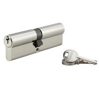 THIRARD, SA, Cylindre de serrure double entrée, 50 x 50 mm, Nickel, 3 clés | Protection anti-arrachement, finition nickelée, mécanisme à goupilles, compatible portes intérieures et extérieures