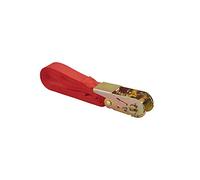 THIRARD - Sangle de Serrage à Cliquet - Polyester Résistant - Pour Transport et Sécurisation de Charges - Fixation Facile et Pratique - 25 mm x 5 m - Rouge