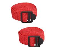 THIRARD - Lot de 2 sangles de serrage, 1.80m à boucle plastique, rouge