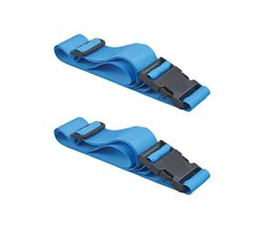 THIRARD - Sangles de Serrage - Lot de 2 - Polyester - Boucle de Serrage en Polyamide - Pour Transport et Rangement - Fixation Sécurisée - 1.80 m - Bleu