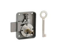 THIRARD - Serrure de meuble Paris pour porte d'ameublement, droite, axe 30mm, 55x70mm, gris, 1 clé - THIRARD