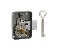 THIRARD - Serrure De Meuble Paris Pour Porte D'ameublement - Gauche - Axe 30 Mm - 55 x 70 Mm - Gris - 1 Clé - Coffre Et Pêne Acier - Sécurité Pour Meubles