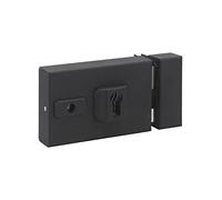 Thirard Boîtier de serrure en applique double entrée fouillot réversible axe réglable 50–60 mm Noir