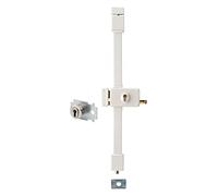 THIRARD - Serrure en Applique Horga A2P* à Tirage pour Entrée Gauche - 3 Points - Cylindre Transit2 30 x 65 mm - Axe 70 mm - Pour Porte 45 mm Max - Coffre Cambré 88 x 140 mm - Blanc - 4 Clés Incluses