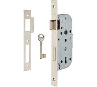 THIRARD - Serrure encastrable à clé pour porte de chambre, 1/2 tour, axe 40mm, bouts carrés, 1 clé - THIRARD