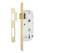 THIRARD - Serrure Encastrable à Clé pour Porte de Chambre - Axe 40 mm - Bouts Carrés - 1 Clé - Gâche Plate en Acier - Demi-Tour Réversible - Verrouillage Efficace - Gris