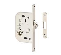 Sans marque Boitier Pour Serrure Coulissante Rectangle Acier Chromé, Gris G
