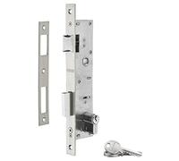 THIRARD - Serrure encastr. à cylindre pour menuiserie métallique, axe 21mm, L 41, bouts carrés, cylindre 30x30mm, inox, 3 clés