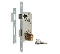 THIRARD - Serrure encastrable à cylindre pour porte d'entrée, axe 40mm, bouts carrés, cylindre 30x30mm, zingué, 3 clés