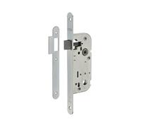 THIRARD - Serrure Encastrable Bec de Cane pour Porte Intérieure - Axe 40 mm - Bouts Ronds - Coffre Acier Embouti - Têtière Acier - Demi-Tour Réversible - Gâche Plate - Carré 7 mm - Gris