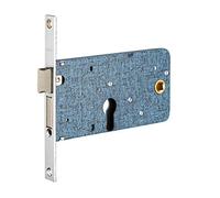 THIRARD - Boîtier de Serrure Encastrable à Cylindre pour Porte d'Entrée - Axe 60 mm - Bouts Carrés - Coffre Acier Zingué - Têtière Inox - Pêne Acier Nickelé - Gris