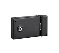 THIRARD - Serrure Horizontale En Applique à Fouillot - Pour Porte Intérieure - Réversible - Pêne 1/2 Tour - Axe 85 mm - Carré 6 mm - 110 x 80 mm - Noir