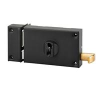 THIRARD Serrure Horizontale en Applique Double Entrée, Gauche, Carré 7 mm | Axe 70 mm, 140x88 mm, Entraxe 68 mm, Boîtier Seul, Cylindre Non Fourni, À Tirage, 1 Point de Fermeture, Acier, Garantie 5 Ans