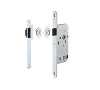 THIRARD - Serrure magnétique encastrable pour porte intérieure, bec de cane (sans xe 40mm, bouts ronds, fer satiné - THIRARD