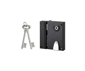 THIRARD Serrure Verticale en Applique 4 Gorges, Gauche, Axe 40 mm, Noir | Pour Poignée pour Entrée, 70x110 mm, 2 Clés, Carré 7 mm, Entraxe 70 mm, 1 Point de Fermeture, À Fouillot, Acier