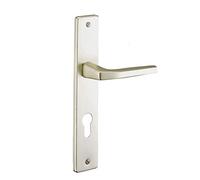 THIRARD - Ensemble de poignées pour porte d'entrée Picardie trou de cylindre, carré 8mm, entr'axes 195mm, couleur champagne