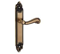 THIRARD - Ensemble de poignées pour porte intérieure Louis XV sans trou, carré 7mm, entr'axes 195mm, laiton vieilli