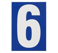 THIRARD - Targa di Segnalazione - Numeri Adesivi - Pvc Adesivo - Scritta Bianca su Sfondo Blu - Interno ed Esterno - Resistente alle Intemperie - 65 x 90 mm - Facile da Installare