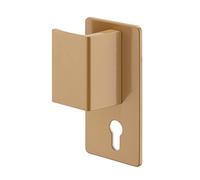 THIRARD Targa Poignée Palière Extérieure Gauche Or | Poignée de porte extérieure fixe pour porte palière, version gauche, acier, carré 7 mm, vis invisibles, fabriqué en France