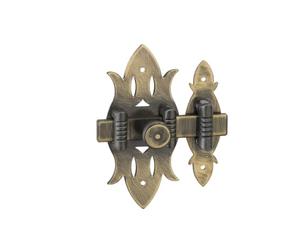 THIRARD Targette Acier Patiné RUSTIQUE | targette de porte, acier, finition patiné, meuble, doré, montage en applique, pose réversible