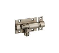 THIRARD Targette Acier Satiné | targette de porte, acier, finition satiné, meuble, gris, montage en applique, pose réversible