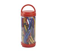 THIRARD - Tendeurs en Caoutchouc à Crochets - Lot de 12 - Latex - Pour Rangement, Camping, Vélo, Remorque - Crochets en Acier Double - Longueurs Variées - Ø8 mm - Multicouleur