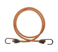 THIRARD - Tendeurs en Caoutchouc à Crochets - Lot de 2 - Latex - pour Rangement, Camping, Vélo, Remorque - Crochets en Acier Double - 8 mm x 1.20 m - Orange