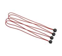 THIRARD - Lot de 4 Tendeurs en Caoutchouc à Boules - Cordon en Latex - pour Fixation Rapide de Bâches et Auvents - Boule de Blocage en ABS - 4 mm x 40 cm - Rouge