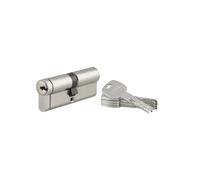 THIRARD Transit 2 Cylindre de serrure double entrée, 40 x 40 mm, Nickel | Protection anti-arrachement, anti-perçage, anti-crochetage, finition nickelée, livré avec 5 clés, usage résidentiel