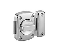 THIRARD Verrou à Bouton Acier Brillant ALOUETTE | verrou à bouton, acier, finition brillant, porte d'intérieur, gris, montage en applique, pose réversible