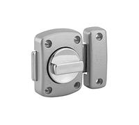 THIRARD - Verrou à bouton Alouette pour porte intérieure, sans cylindre, acier, époxy argent