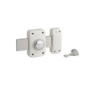 Verrou à bouton Apache, porte de garage, cylindre 40 mm, pêne 160 mm, acier, 3 clés, époxy or, haute sécurité, réversible, serrure à encastrer, protection arrachement, THIRARD