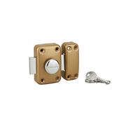 THIRARD - Verrou à bouton Apache pour porte d'entrée, cylindre 60mm, acier, 3 clés, époxy or - THIRARD