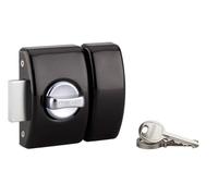 THIRARD - Verrou à Bouton Design 5 pour Porte d'Entrée - Cylindre Laiton 40 mm - Ø 23 mm - Acier Époxy Noir - 3 Clés Plates Crantées - Hauteur 94 mm - Largeur 60 mm
