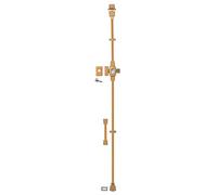 THIRARD - Verrou à bouton Mirage 6 pour porte d'entrée, cylindre 45mm, tringle 3 pts en acier, gauche, 3 clés, bronze