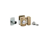 THIRARD - Verrou à bouton Transit 2 A2P* pour porte d'entrée, cylindre 40mm, acier, 4 clés, époxy bronze - THIRARD