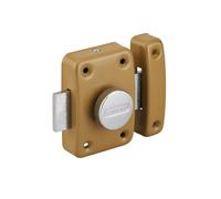 THIRARD - Verrou à bouton Trident pour porte intérieure, acier, époxy bronze (SACHET)- THIRARD
