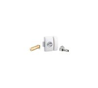 THIRARD - Verrou à Bouton Universel Ajustable - Cylindre 35 à 80 mm - Acier - 5 Clés - Epoxy Blanc - Sécurité Domestique - Porte Entrée et Transit - Bouton/Cylindre - Blanc